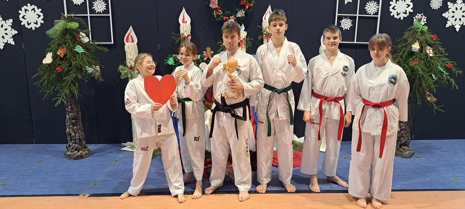 Dziś na treningu, oficjalnie przewiązani pasami